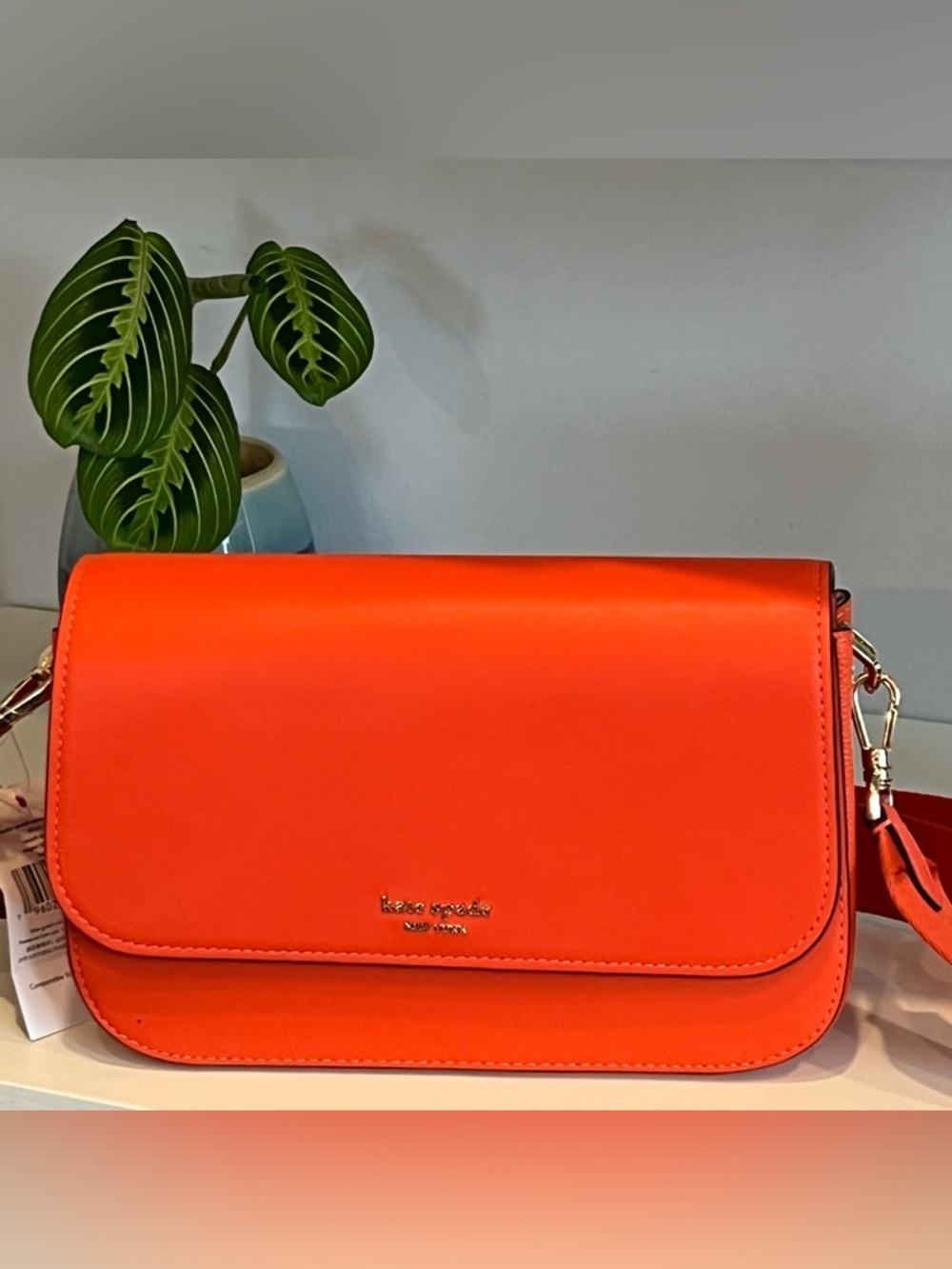 kate spade Buddie Smooth Leather Medium Satchel Magma Orange NWT - Picture 4 of 16